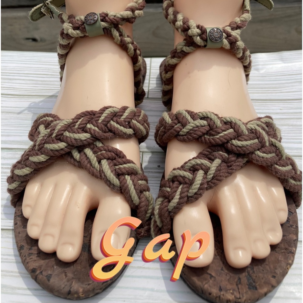 GAP Womens Braided Cork Sandals 7
